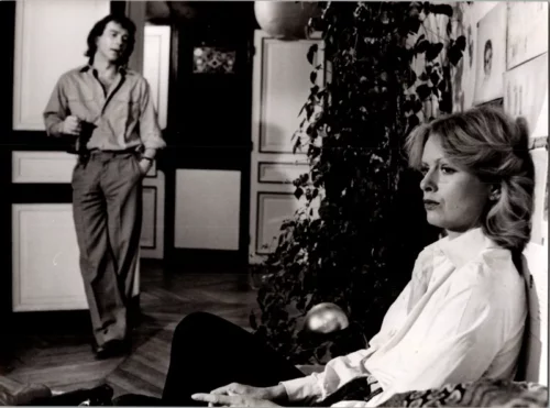 Vintage Original B&W Photo, Daniel Colas and Silke Humel in the Movie "Ras le coeur!" - 1980