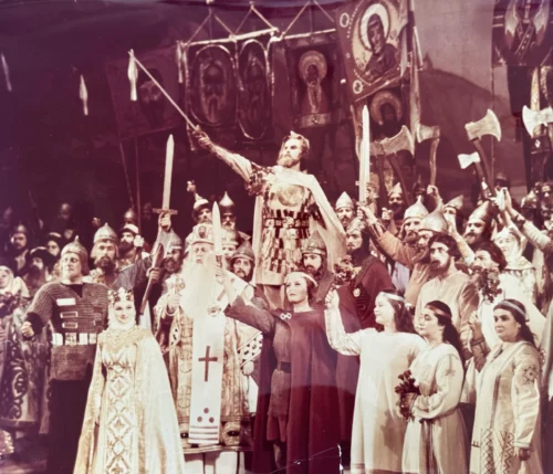 Vintage Original Photo, an Opera Scene in "Yaroslav the Wise" - 1981