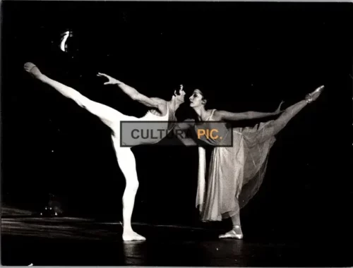 Vintage Original B&W Photo, Balet Spectacle "Allumez les Etoiles" during Avignon Festival Displaying Valentine Petit and Ange Ziemsky and Choreography by Roland Petit