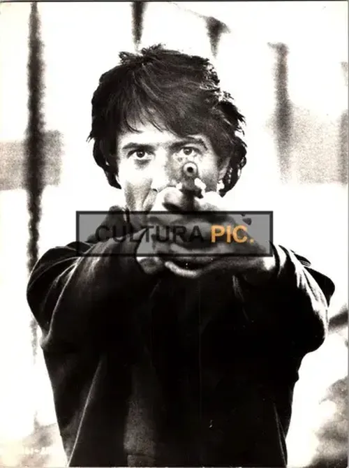 Vintage Original B&W Photo, The Movie "Marathon Man" by John Schlesinger, Displaying Dustin Hoffan Holding a Gun as Thomas Babington