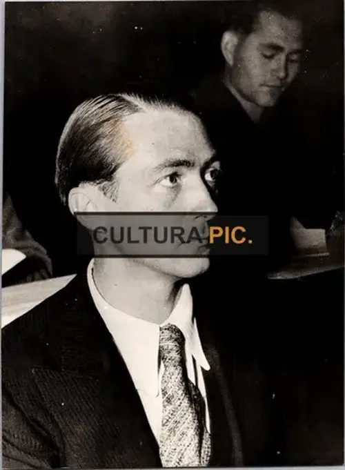 Vintage Original B&W Photo, The Austrian War Criminal "Sigbert Ramsauer" - 1947