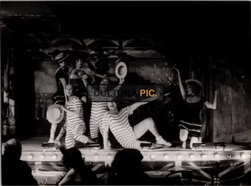 Vintage Original B&W Photo, The Paint and Powder Club Performing on Stage - 1983