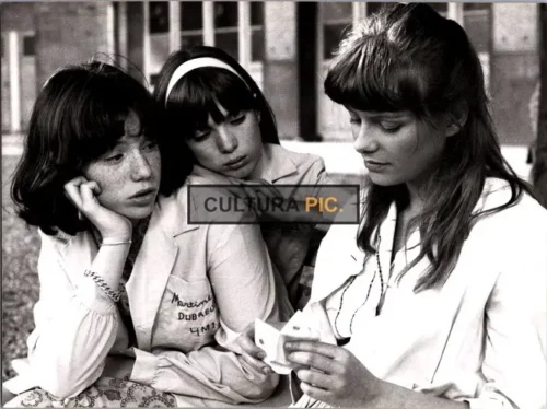 Vintage Original B&W Photo, Eléonore Klarwein, Odile Michel, and Valérie Stano 'Peppermint Soda' Directed by Diane Kurys - 1977