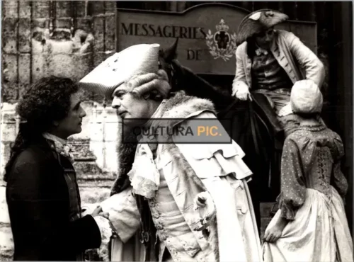 Vintage Original B&W Photo, Marcello Mastroianni and Jean-Claude Brialy in 'That Night in Varennes' by Ettore Scola - 1982