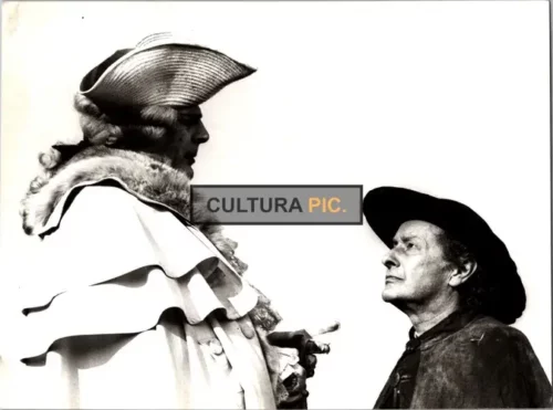 Vintage Original B&W Photo, Marcello Mastroianni and Jean-Louis Barrault in 'That Night in Varennes' by Ettore Scola - 1982