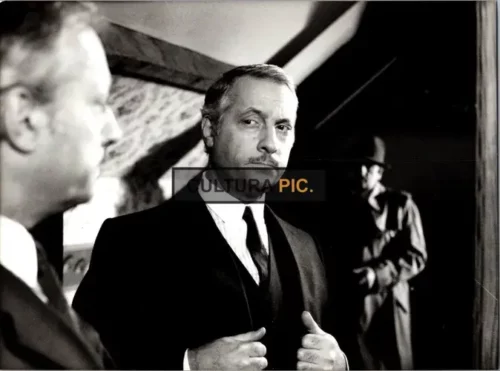 Vintage Original B&W Photo, Michel Serrault in "The Hatter's Ghost" by Claude Chabrol - 1982