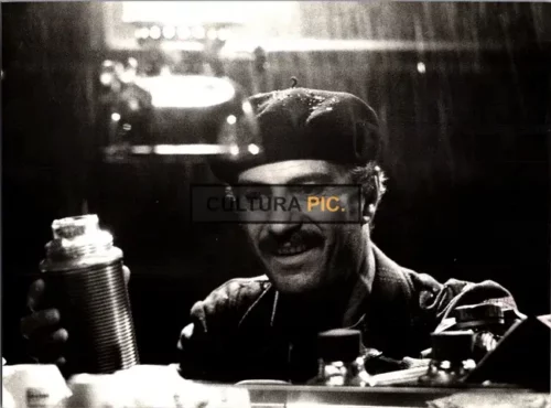 BW Photograohy of Nino Manfreddi in The Comedy Film "Café Express" Directed by: Nanni Loy - 1980