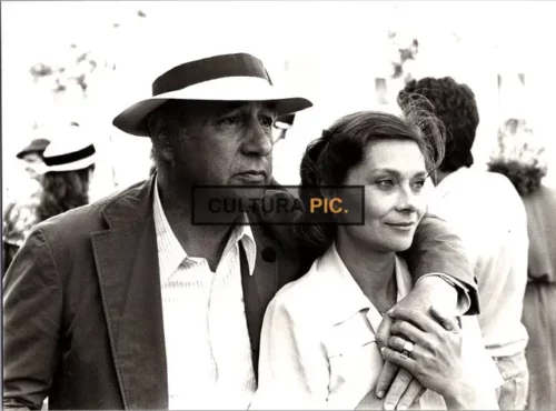 Vintage Original B&W Photo, Philippe Noiret and Macha Méril as Alexandre and Marie-Ange in  "Le Grand Carnaval" (The Big Carnival) by Alexandre Arcady - 1983