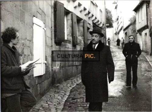 Vintage Original B&W Photo,  Pierre-François Dumeniaud and Michel Serrault starring in The Hatter's Ghost - 1982