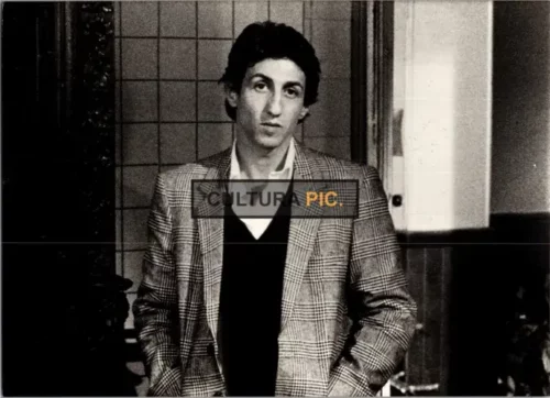 Vintage Original B&W Photo, Franco Battiato an Italian Musician and a Singer - 1981