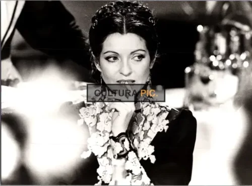 Vintage Original B&W Photo,  Marie-France Pisier in "Der Zauberberg" (The Magic Mountain) Directed by Hans W. Geißendörfer - 1982