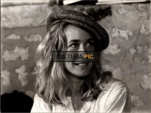 Vintage Original B&W Photo,  Brigitte Fossey Shines in "Le Pays Bleu" Directed by Claude Bernard-Aubert - 1977