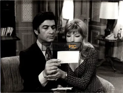 Vintage Original B&W Photo, Jean-Claude Brialy and Monica Vitti in "The Phantom of Liberty" by Luis Buñuel - 1974