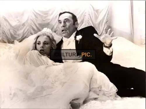 Vintage Original B&W Photo, Mel Brooks and Madeline Kahn in the Film "High Anxiety" in 1977 Directed by: Mel Brooks