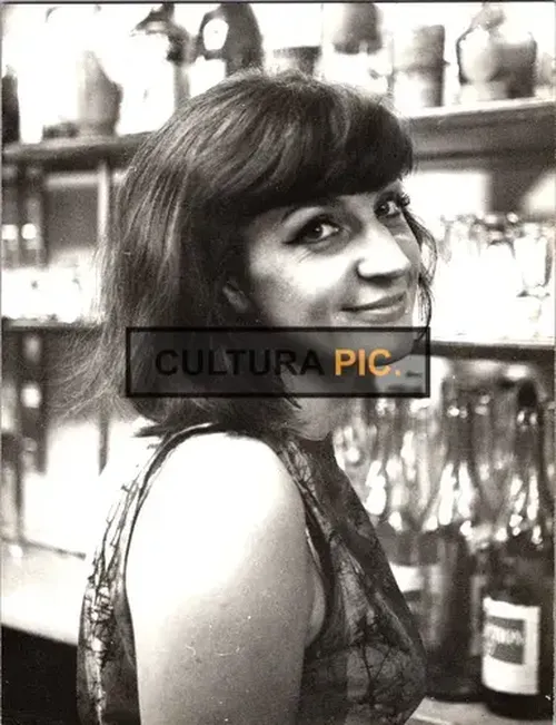 Vintage Original B&W Photo, Anne Sylvestre a French Singer-Songwriter - 1976
