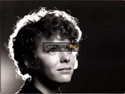 Vintage Original B&W Photo, Dominique Dussault a French-Canadian Artist and Illustrator