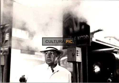 Vintage Original B&W Photo, Philippe Noiret in "L'étoile du Nord" by Pierre Granier-Deferre - 1982