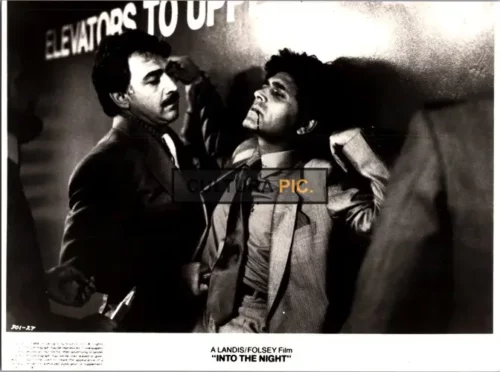 Vintage Original B&W Photo, Jeff Goldblum as Ed Okin in "Into the Night" movie directed by John Landis - 1985