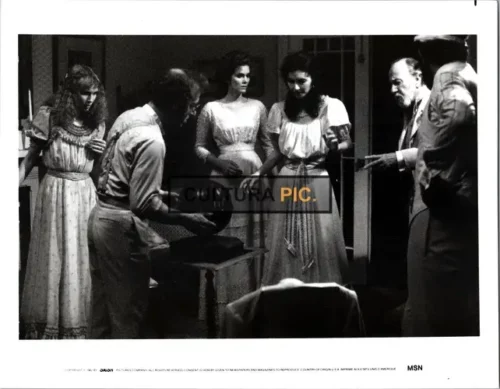 Vintage Original B&W Photo, Mia Farrow, Woody Allen, Julie Hagerty, Mary Steenburgen, José Ferrer, Tony Roberts in "A Midsummer Night's Sex Comedy'' by Woody Allen - 1982