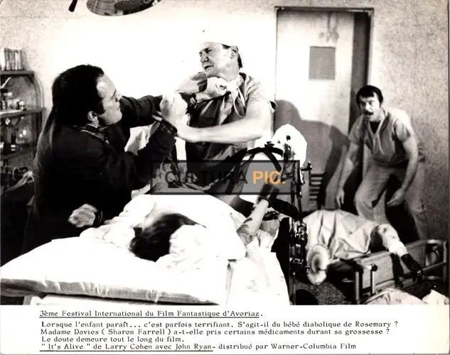 Vintage Original B&W Photo, John P. Ryan as Frank Davis in "It's Alive" by Larry Cohen - 1974
