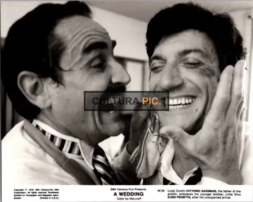 Vintage Original B&W Photo, Vittorio Gassman and Gigi Proietti in "A Wedding" by  Robert Altman -1978