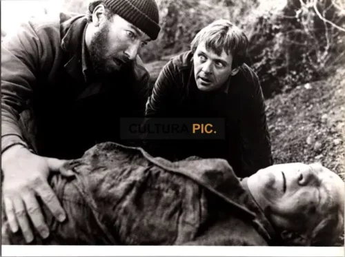 Vintage Original B&W Photo, Ed Lauter played as "Duke" and Anthony Hopkins as "Corky" in the movie "Magic" by Richard Attenborough - 1978.