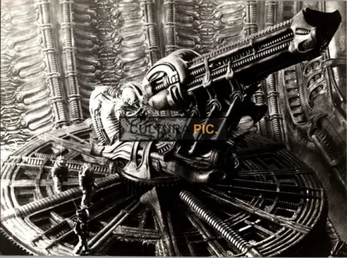 Vintage Original B&W Photo, Mysterious Space Jockey in "Alien" by Ridley Scott - 1979