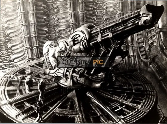 Vintage Original B&W Photo, Mysterious Space Jockey in "Alien" by Ridley Scott - 1979