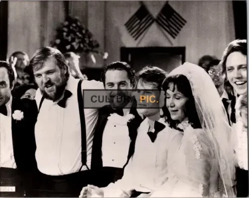 BW Photography Meryl Streep as Linda celebrating at the wedding in the film "The Deer Hunter" directed by Michael Cimino - 1978
