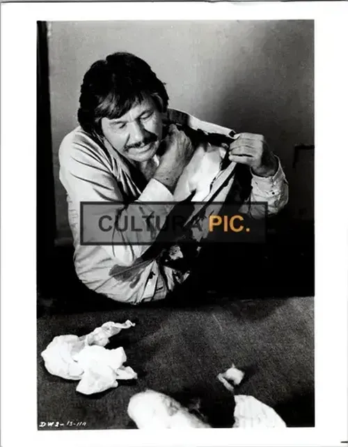 Vintage Original B&W Photo, the American Actor Charles Bronson in the Movie "Death Wish" in 1974