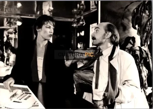 Vintage Original B&W Photo, Jane Birkin as Marianne, Michel Blanc as François in "Move Along, There's Nothing to See!" directed by Patrice Leconte - 1983