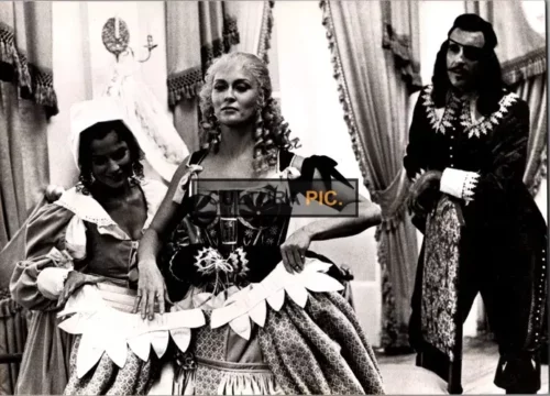 Vintage Original B&W Photo, Faye Dunaway as Milady de Winter and Christopher Lee as Rochefort in 'The Four Musketeers' by  Richard Lester - 1975