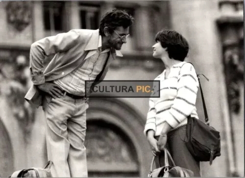 Vintage Original B&W Photo, Robert Lamoureux and Christine Dejoux in "L'apprenti salaud" Directed by  Michel Deville - 1977