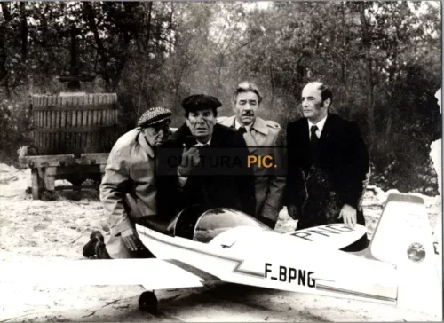 Vintage Original B&W Photo, Casts of The Film "Signé Furax" Directed by: Marc Simenon - 1981