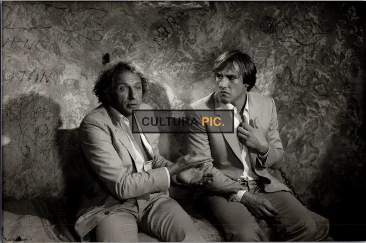 Vintage Original B&W Photo, Pierre Richard and Gerard Depardieu in "La Chevre" by Francis Veber - 1981