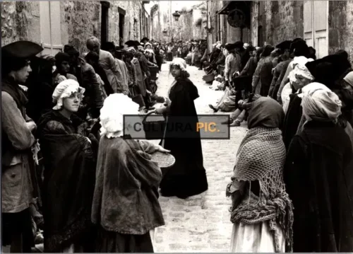 Vintage Original B&W Photo, a Movie Scene in "Danton" by Andrzej Wajda - 1983
