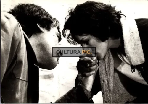 Vintage Original B&W Photo, Tomas Milian and Christine Boisson in "Identification of a Woman" by Michelangelo Antonioni - 1982