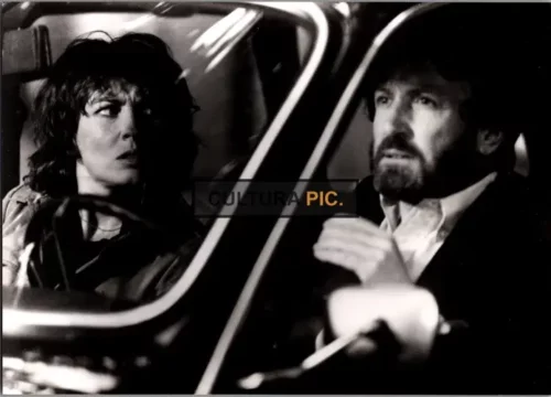 Vintage Original B&W Photo, Claude Brasseur and Marlene Jobert in "The Police War" Directed by Robin Davis - 1979