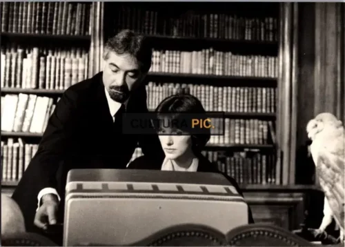 Vintage Original B&W Photo, Anny Duperey and Jean-Claude Brialy in "Le démon dans l'île" Directed by Francis Leroi - 1983