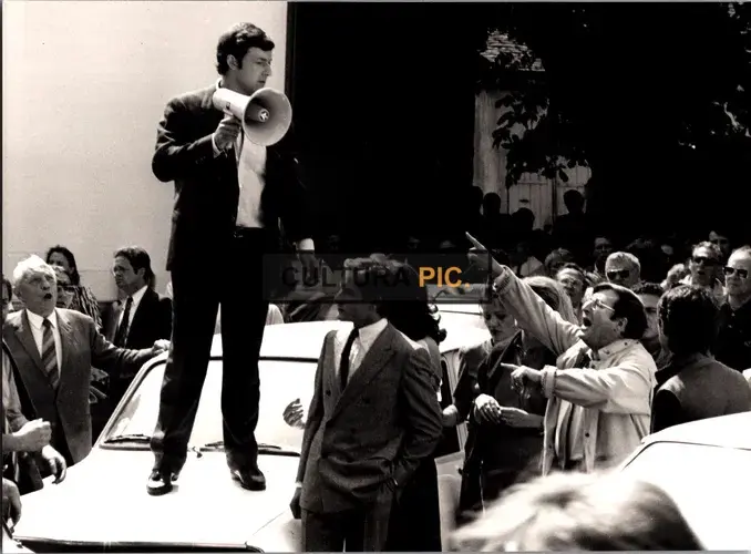 Vintage Original B&W Photo, The Movie Trailer "The Train" Starring:Burt Lancaster, Paul Scofield and Jeanne Moreau - 1964