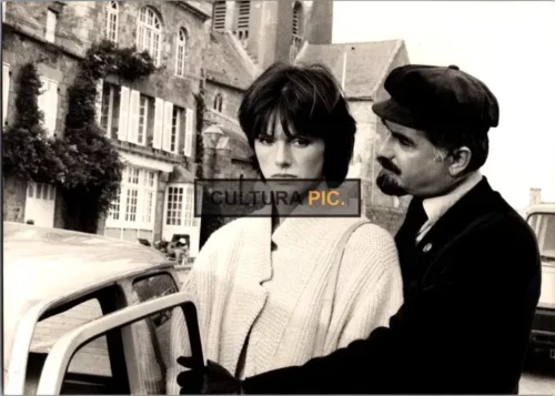 Vintage Original B&W Photo, Anny Duperey and Jean-Claude Brialy in "Le démon dans l'île" Directed by Francis Leroi - 1983