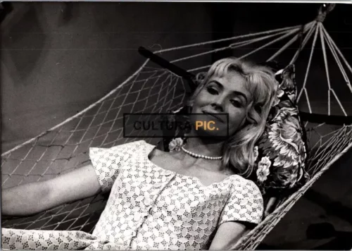 Vintage Original B&W Photo, Jacqueline Monsaigny - 1965