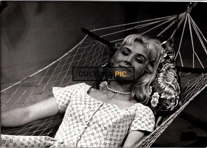 Vintage Original B&W Photo, Jacqueline Monsaigny - 1965