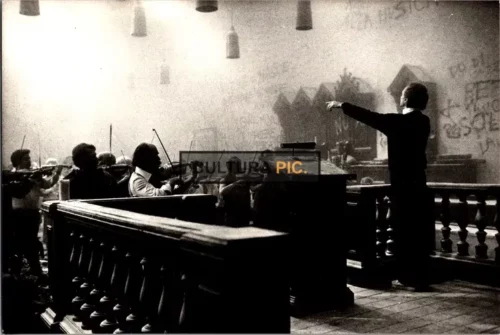 Vintage Original B&W Photo, The Prova d'orchestra - 1979