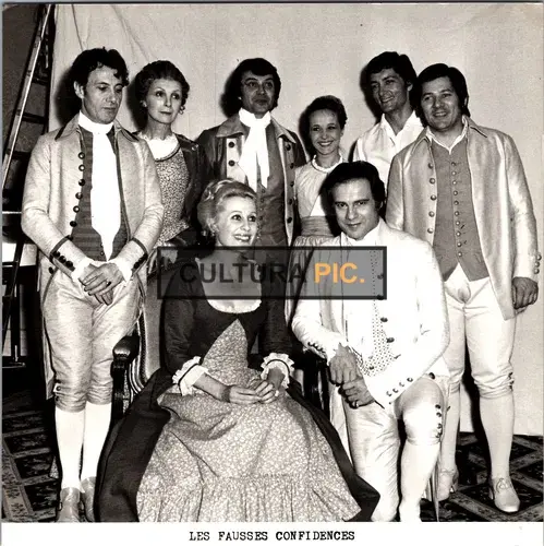 Vintage Original B&W Photo, A Comedy Film "Les Fausses Confidences" Starring: Jean-Pierre Bouvier, Roger Coggio and Fanny Cottençon - 1984
