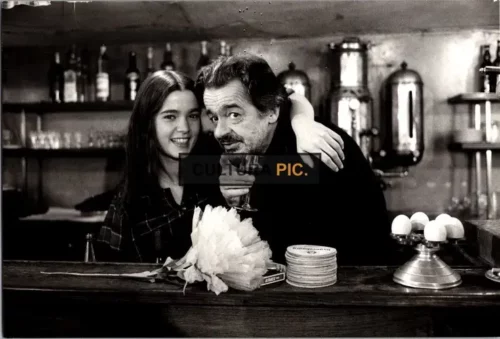 Vintage Original B&W Photo, Zoe Chauveau and Sarge Reggiani in "L'empreinte des géants" Directed by Robert Enrico - 1980