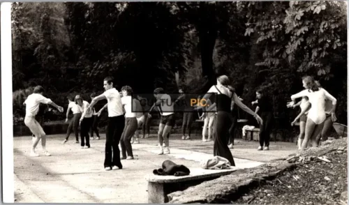 Vintage Original B&W Photo, Roy Hart Theatre in Malérargues, Southern France - 1975