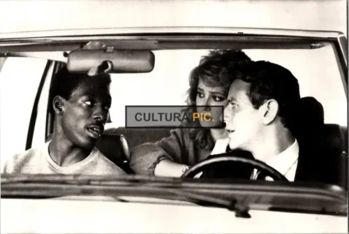 Vintage Original B&W Photo, Eddie Murphy, Judge Reinhold, and Lisa Eilbacher in "Beverly Hills Cop" Directed by Martin Brest - 1984