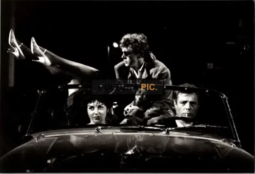Vintage Original B&W Photo, Marcello Mastroianni, Walter Santesso, and Mary Janes in "La Dolce Vita" Directed by Federico Fellini - 1960