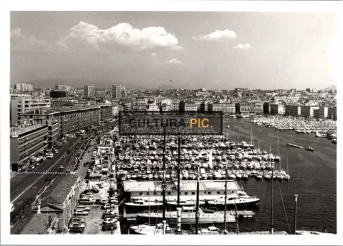 Vintage Original B&W Photo, Marseille Vieux Port Circa 1985